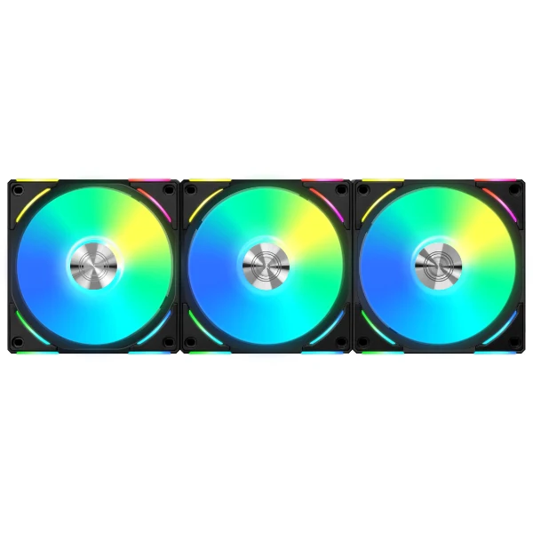Lian Li Uni Fan AL120 V2 RGB 120mm Revolutionized Daisy-Chain ARGB Triple Fan (Black) (UF-AL120V2-3B)