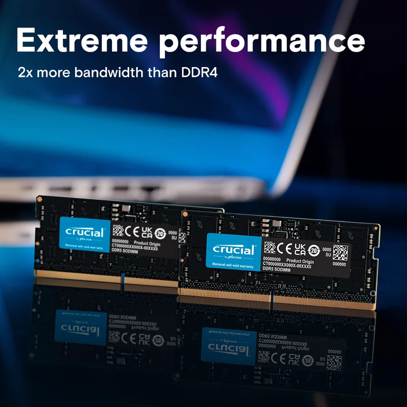 Crucial 24GB DDR5 5600MHz CL16 Sodimm Notebook Memory (CT24G56C46S5)
