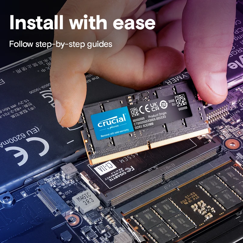 Crucial 24GB DDR5 5600MHz CL16 Sodimm Notebook Memory (CT24G56C46S5)