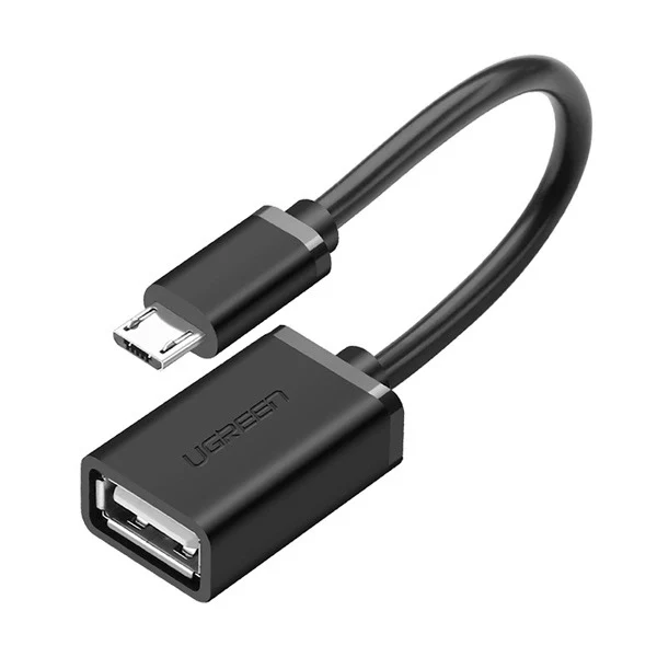 Ugreen Micro USB Male to USB 2.0 A Female OTG Adapter - 15cm (Black) (US133/10396)