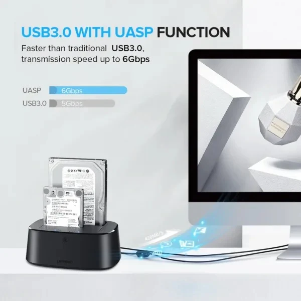 Ugreen USB 3.0 Hard Drive Docking Station (CM198/50857)