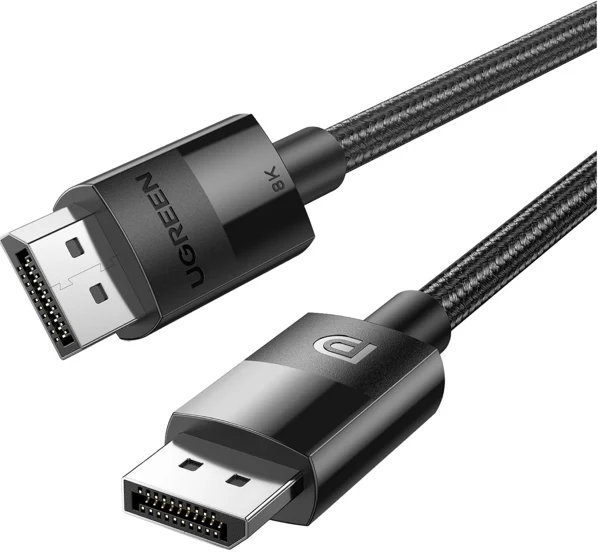 Ugreen DP 1.4 Male to Male Plastic Case Braided Cable - 1M (DP114/80390)