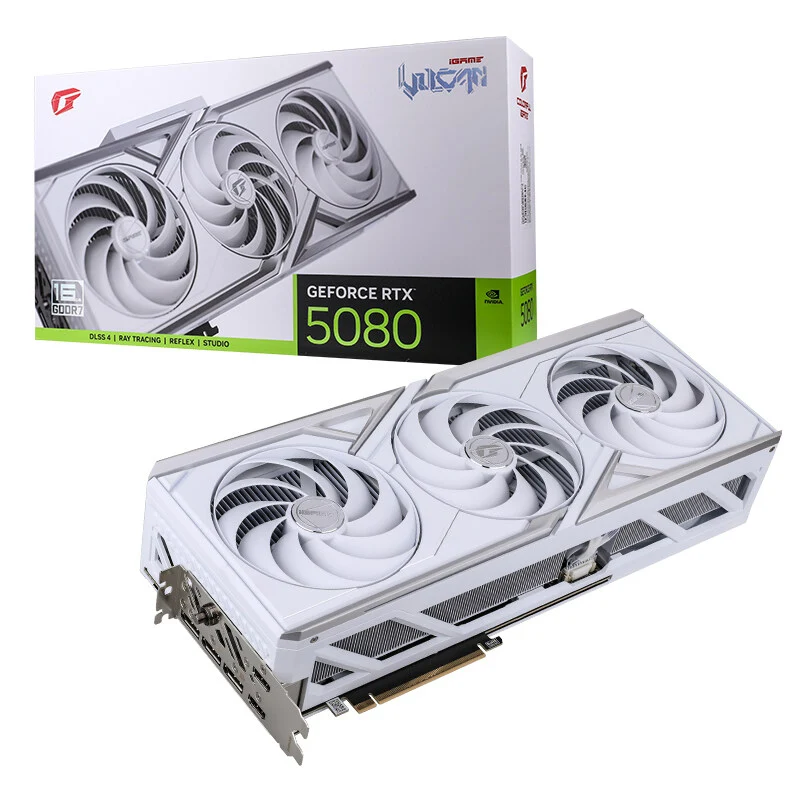 ColorFul iGame GeForce RTX 5080 Vulcan W OC 16GB-V GDDR7 Graphics Card (White)