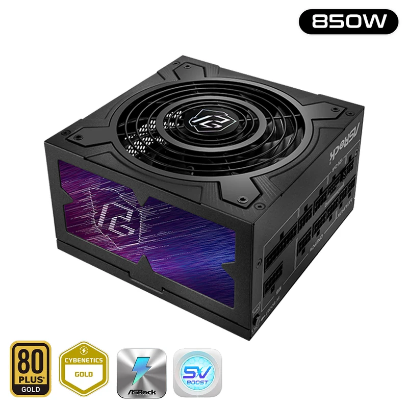ASRock Phantom Gaming PG-850G 850W 80+ Gold & Cybenetics Gold ATX 3.1 PCIe 5.1 Full Modular Power Supply