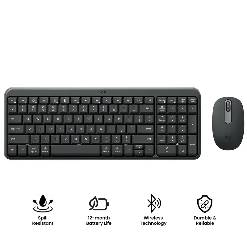 Logitech MK250 Compact Wireless Mouse and Keyboard (Graphite) (920-013559)