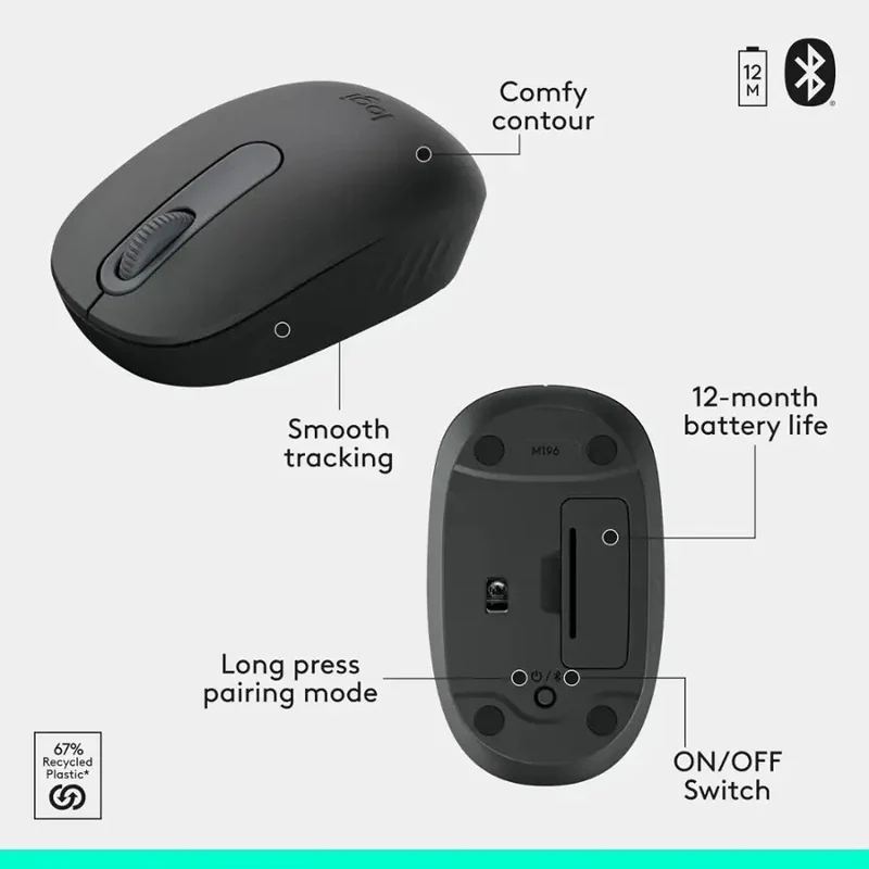 Logitech MK250 Compact Wireless Mouse and Keyboard (Graphite) (920-013559)