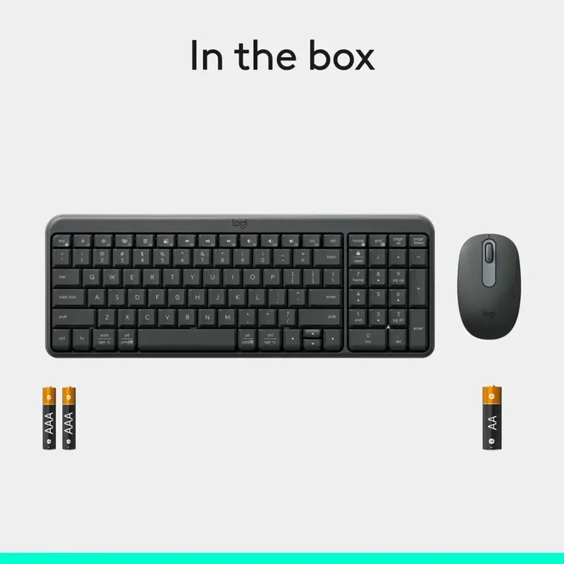 Logitech MK250 Compact Wireless Mouse and Keyboard (Graphite) (920-013559)