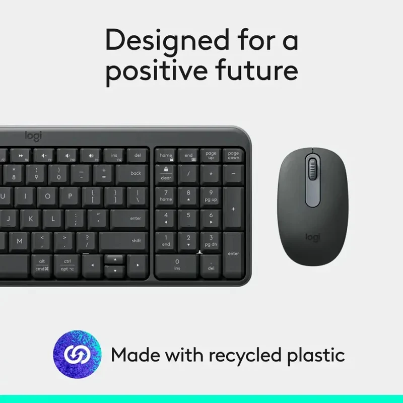 Logitech MK250 Compact Wireless Mouse and Keyboard (Graphite) (920-013559)