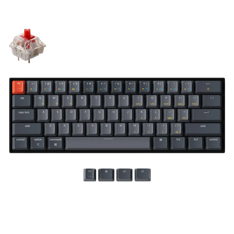 Keychron K12 Compact RGB Backlight Wireless Mechanical (Red Switch) (K12B1)
