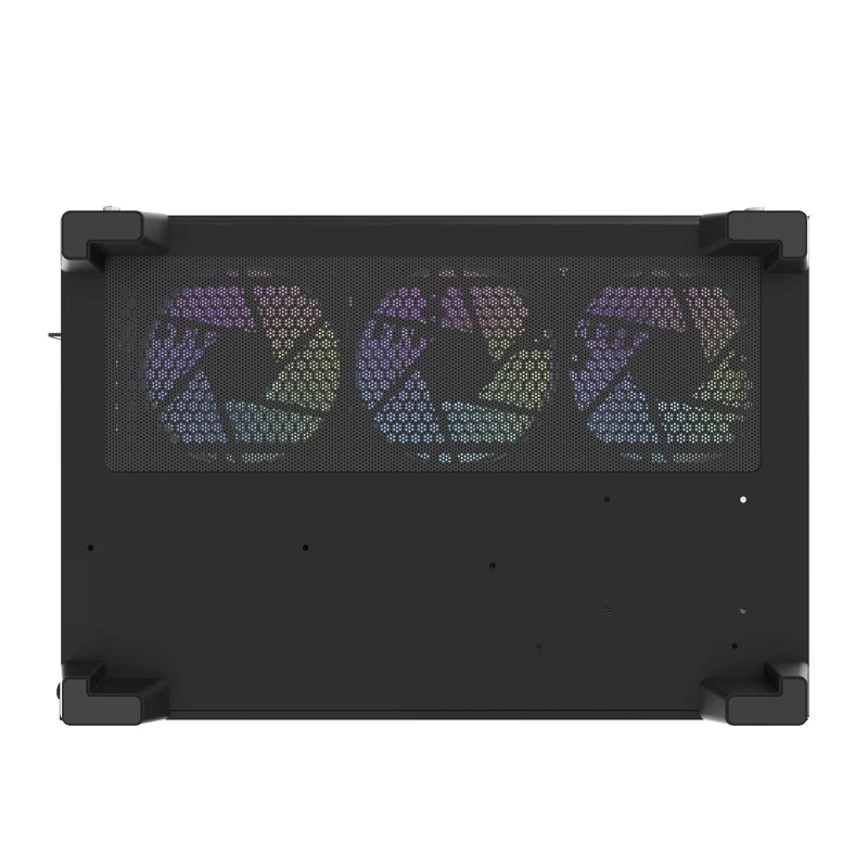 DarkFlash C285P V2 Tempered Glass Side Panel Dual Chamber Luxury ATX PC Case (Black, White)