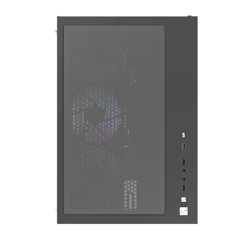 DarkFlash C285P V2 Tempered Glass Side Panel Dual Chamber Luxury ATX PC Case (Black, White)