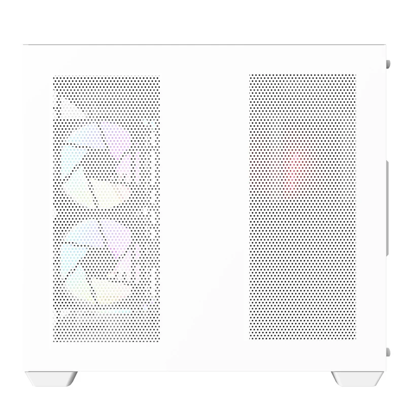 DarkFlash C285P V2 Tempered Glass Side Panel Dual Chamber Luxury ATX PC Case (Black, White)