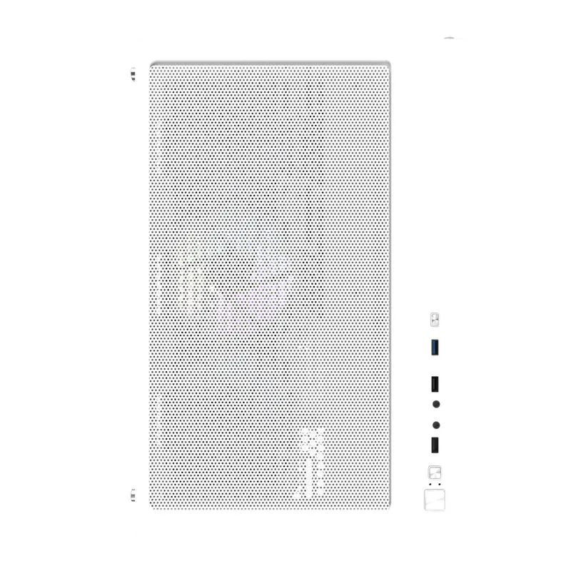 DarkFlash C285P V2 Tempered Glass Side Panel Dual Chamber Luxury ATX PC Case (Black, White)
