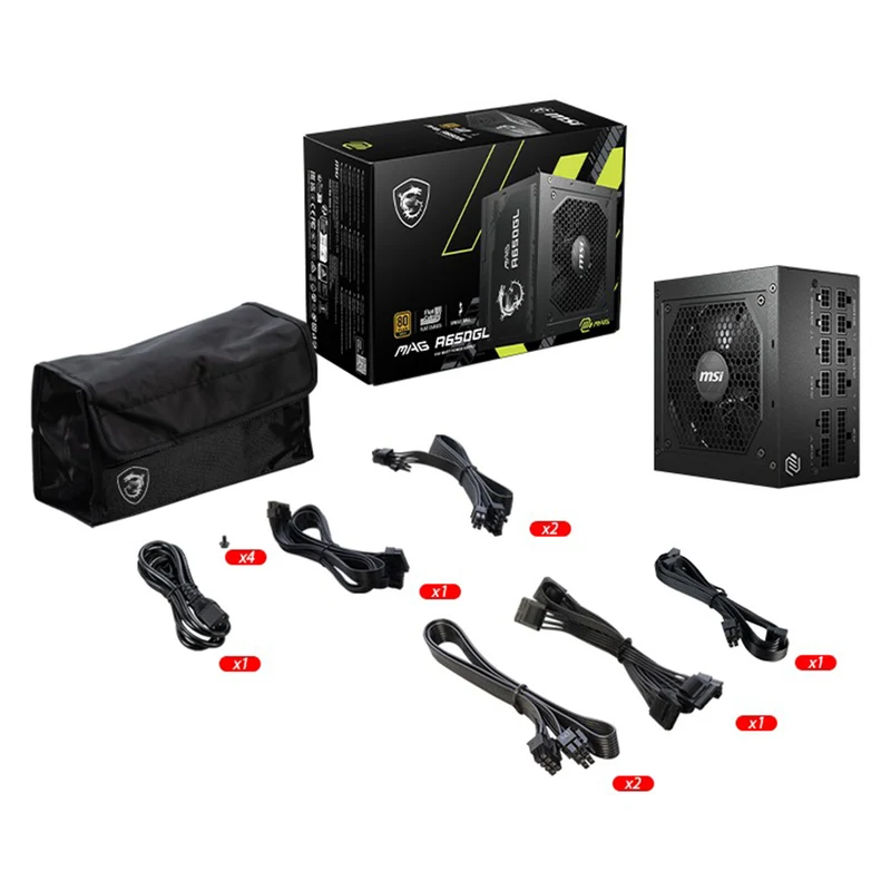 MSI MAG A650GL 650W 80+ Gold Full Modular Power Supply