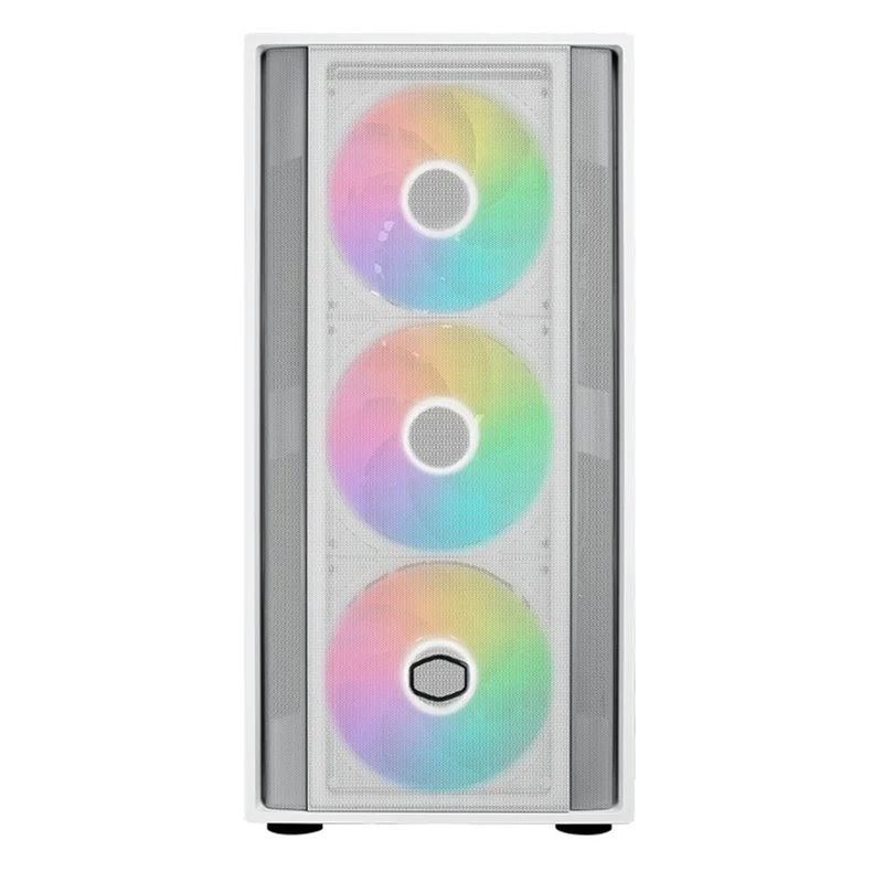 Cooler Master MasterBox 600 Tempered Glass ATX Mid Tower PC Case (Black, White)