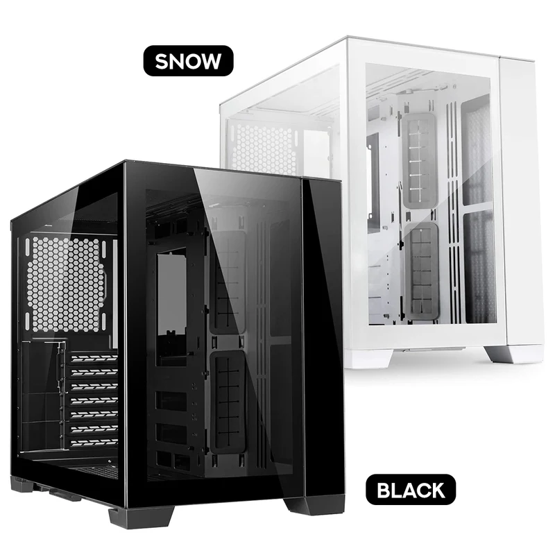 Lian Li O11 Dynamic Mini Dual Chamber Gaming PC Case (Black, Snow) (Mini-X, Mini-S)