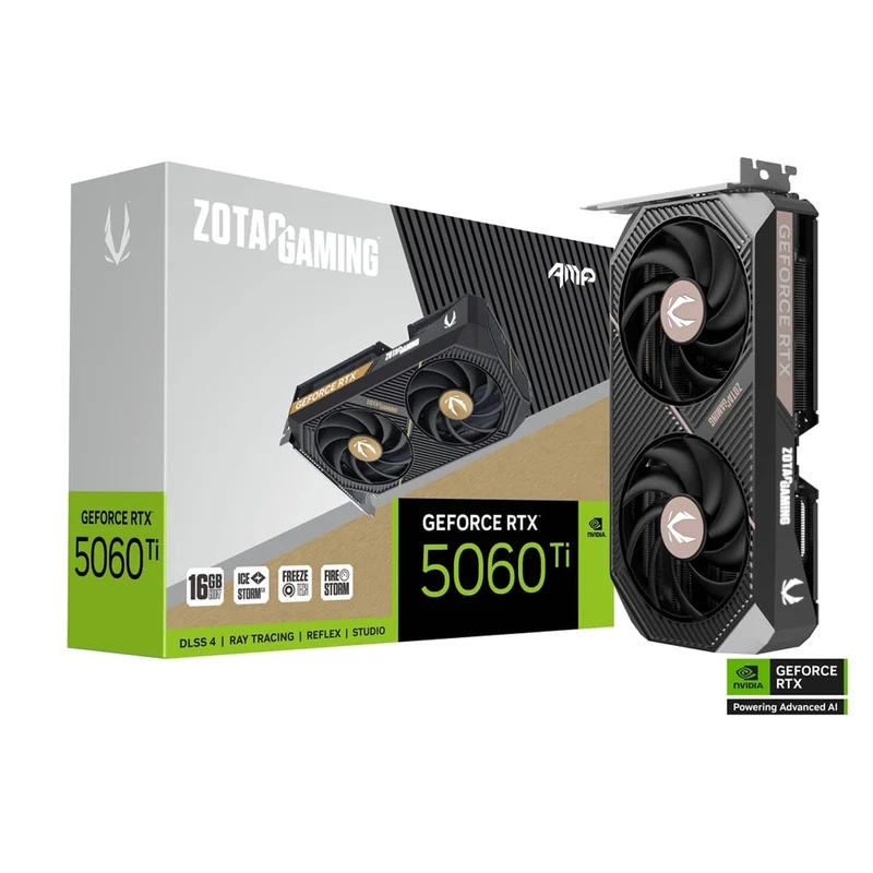 Zotac Gaming GeForce RTX 5060 Ti 16GB GDDR7 AMP Graphics Card (ZT-B50620F-10M)