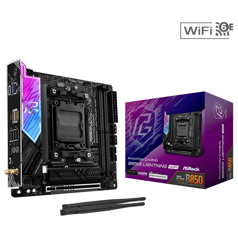 ASRock Phantom Gaming B850I Lightning WiFi DDR5 AMD Motherboard