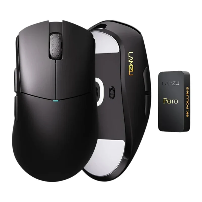 Lamzu Paro Aurora SuperLight Wireless Mouse + Paro Aurora 8K Dongle (Charcoal Black, Paro White)