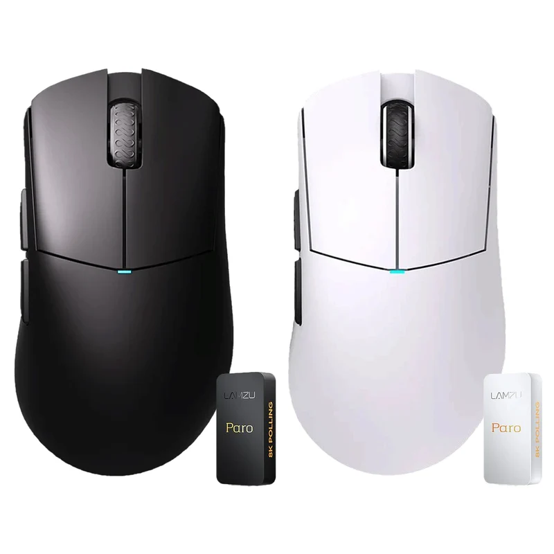 Lamzu Paro Aurora SuperLight Wireless Mouse + Paro Aurora 8K Dongle (Charcoal Black, Paro White)