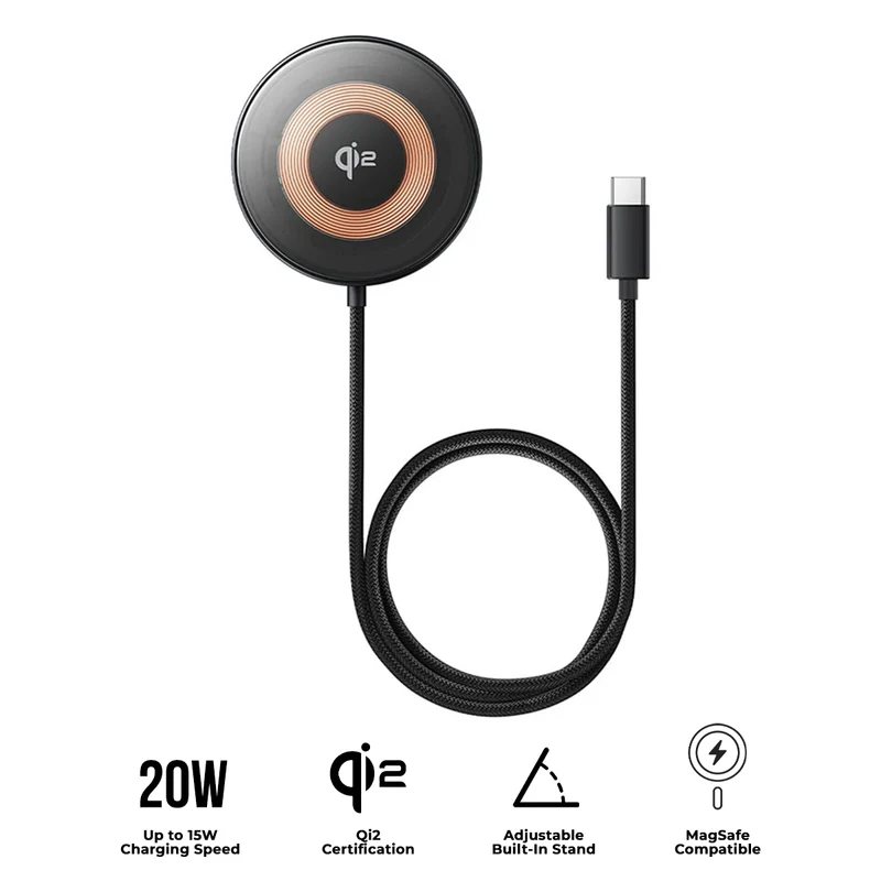 Baseus Simple Mini4 Magnetic Wireless Charging 15W Qi2 (Cosmic Black) (P10273300121-01)