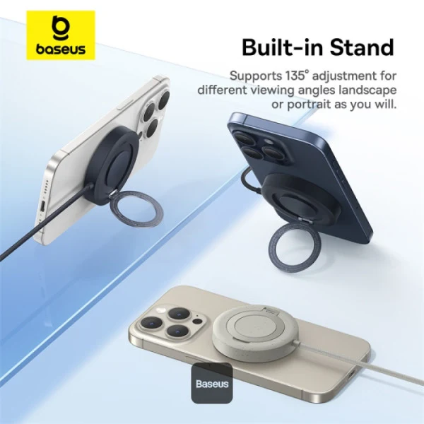 Baseus Simple Mini4 Magnetic Wireless Charging 15W Qi2 (Cosmic Black) (P10273300121-01)