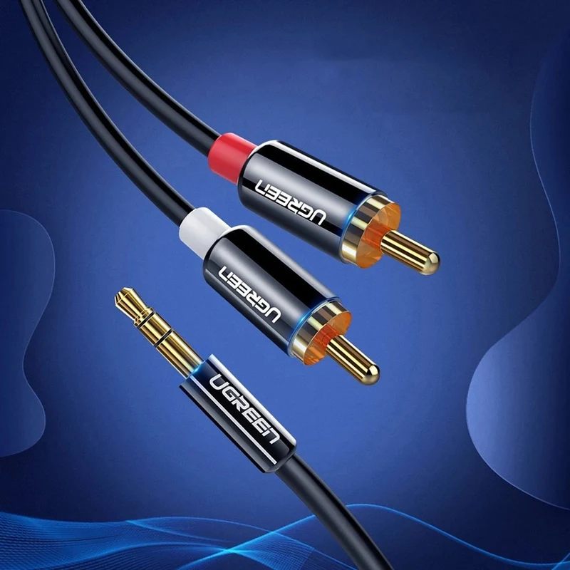 Ugreen 3.5mm Male to 2 RCA Male Cable - 1.5m (Black) (AV116/10749)