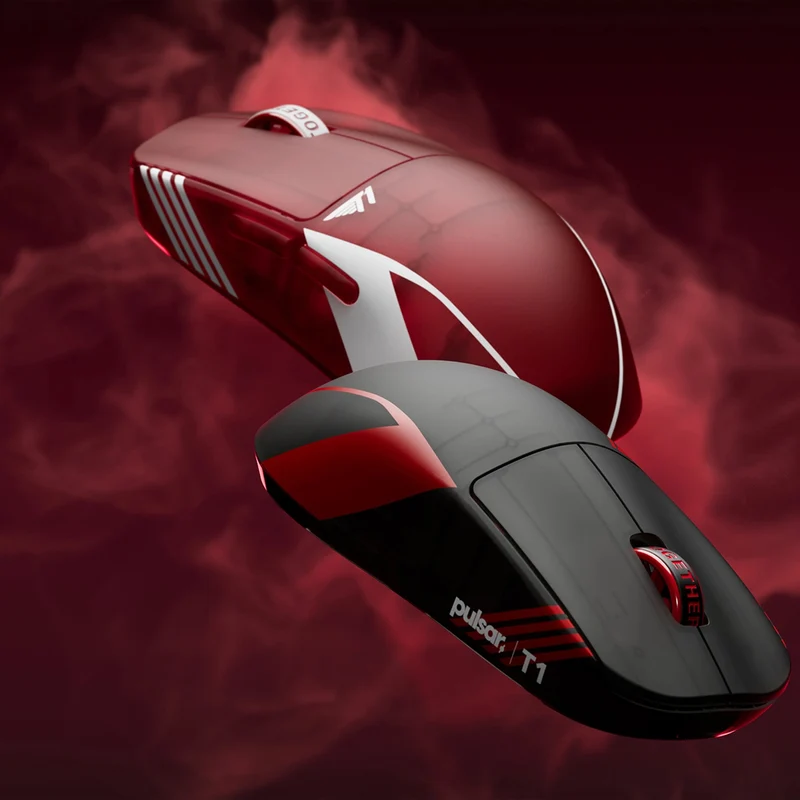Pulsar X2 Crazylight T1 Edition 8K Polling Rate eSports Gaming Mouse (Black, Red)