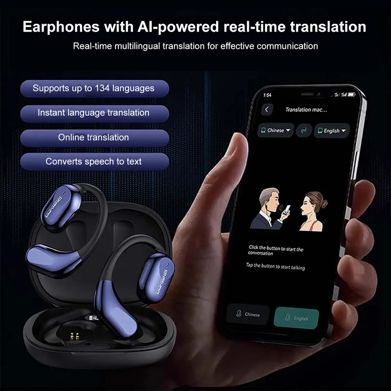 Onikuma T209 Wireless Earphones with Translation Function (Black)