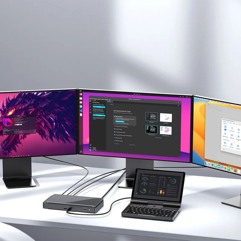 GPD Pocket 4 2025 AMD Ryzen 7 8840U 8.8" LTPS (2560x1600) 144Hz High-Refresh Iris Display 16GB RAM 1TB SSD Windows 11 Home Handheld AI PC + GPD Pocket 4 Protection Case