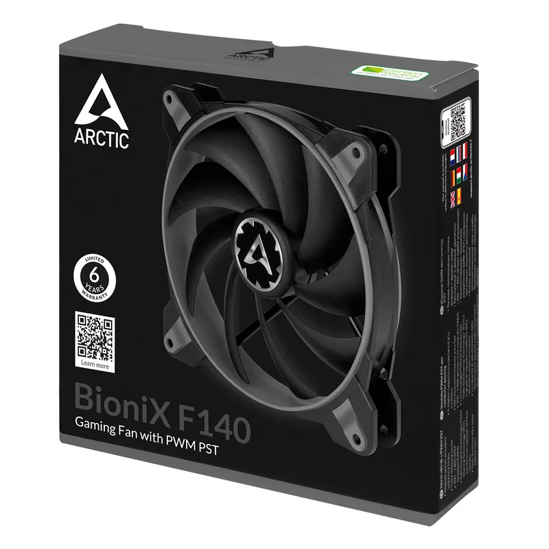 Arctic BioniX F140 140mm Gaming Fan with PWM PST (Grey/Black) (ACFAN00161A)
