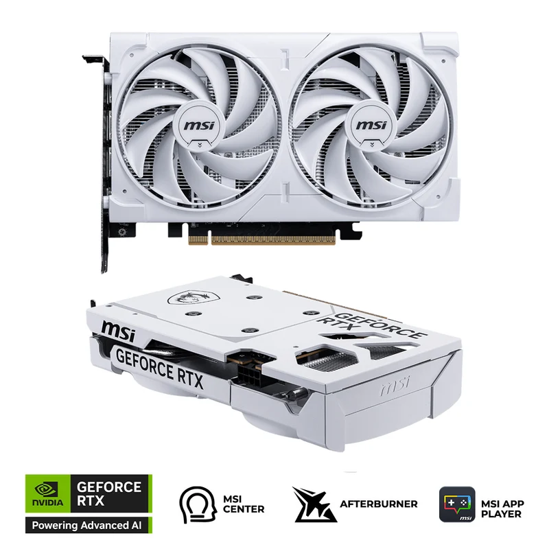 MSI GeForce RTX 5060 8GB GDDR7 Ventus 2X OC Graphics Card White
