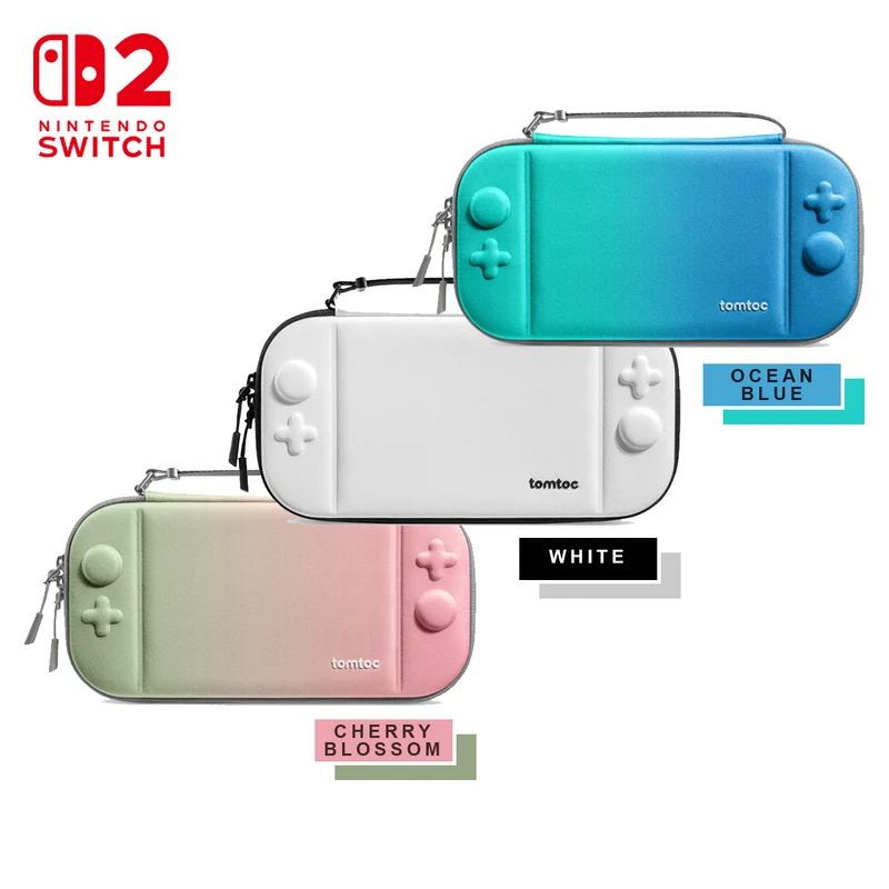 Tomtoc FancyCase G05 Slim Case for Nintendo Switch 2 (Ocean Blue, White, Cherry Blossom)