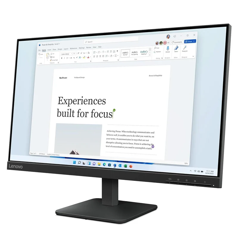 Lenovo L24-4e 68C2KAC1PH 23.8" FHD (1920x1080) 100Hz 4ms IPS LCD Monitor with Tilt Adjustment (Raven Black)
