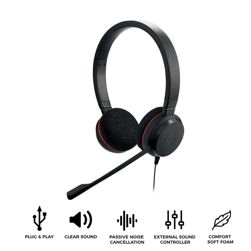 Jabra Evolve 20 Stereo MS USB-C/A Headset