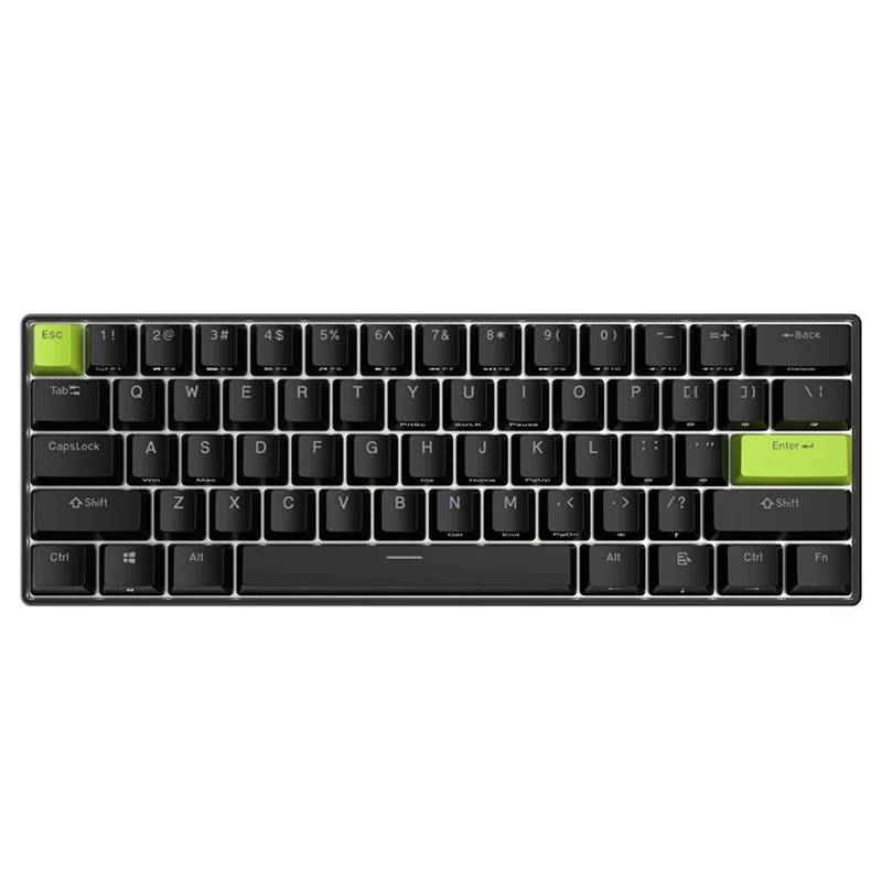 Royal Kludge RK-C61 Single-Mode RGB 61 Keys Hot Swappable Magnetic Mechanical Keyboard Black/Green (Mint Switch)