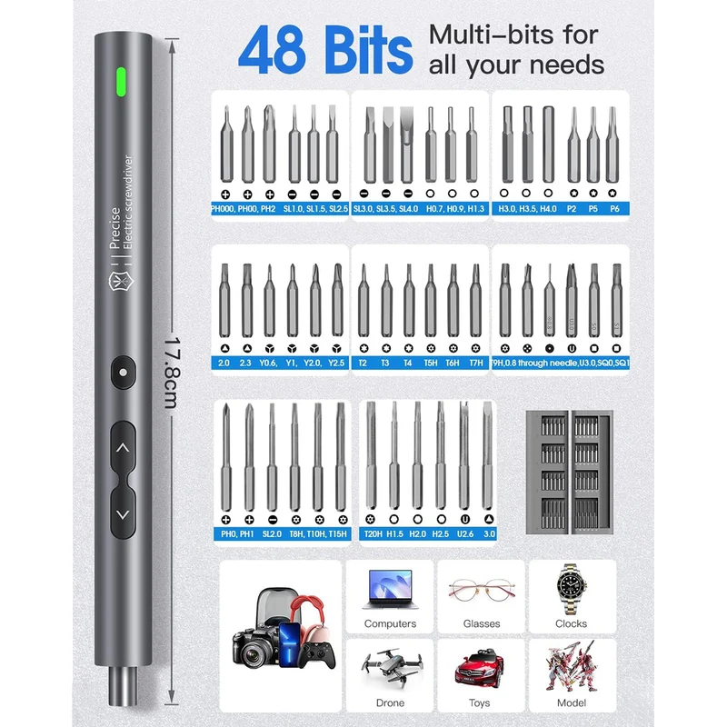 Kingsdun 62-in-1 Precision Electric Screwdriver Set (KS-882038)