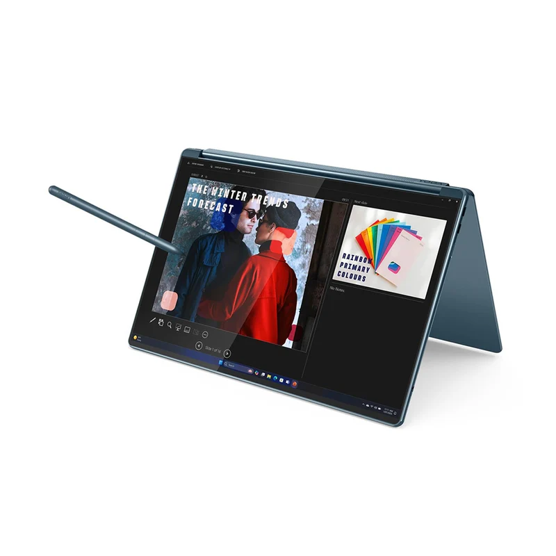 Lenovo Yoga Book 9 14IAH10 83KJ002DPH Laptop (Tidal Teal) | 2x 14" 2.8K WQXGA+ (2880x1800) OLED 120Hz Touch| Core Ultra 9 285H| 32GB RAM| 1TB SSD| Intel Arc| Win 11 Home|Office Home 2024+ 365 Basic+ Yoga Pen + Yoga Sleeve + A4Tech Keypad