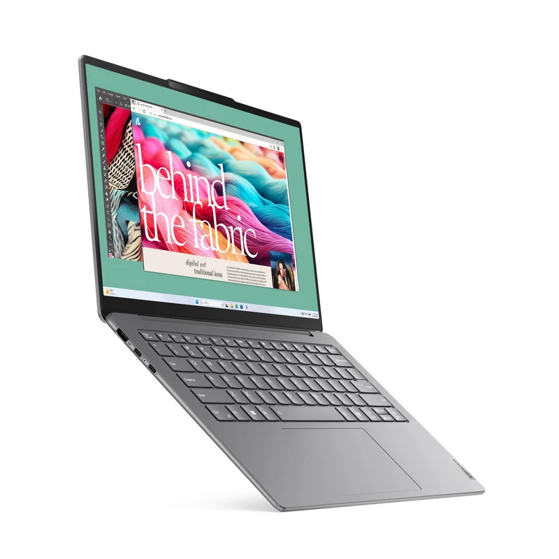 Lenovo Yoga Slim 7 14IMH9 83CV008NPH Laptop (Luna Grey) | 14" WUXGA (1920x1200) OLED | Core Ultra 5 125H | 16GB RAM | 1TB SSD | Intel Arc Graphics | Win 11 Home | MS Office Home 2024 + MS 365 Basic + Yoga Sleeve + A4Tech FK13M Fstyler Sleek Numeric Keypad
