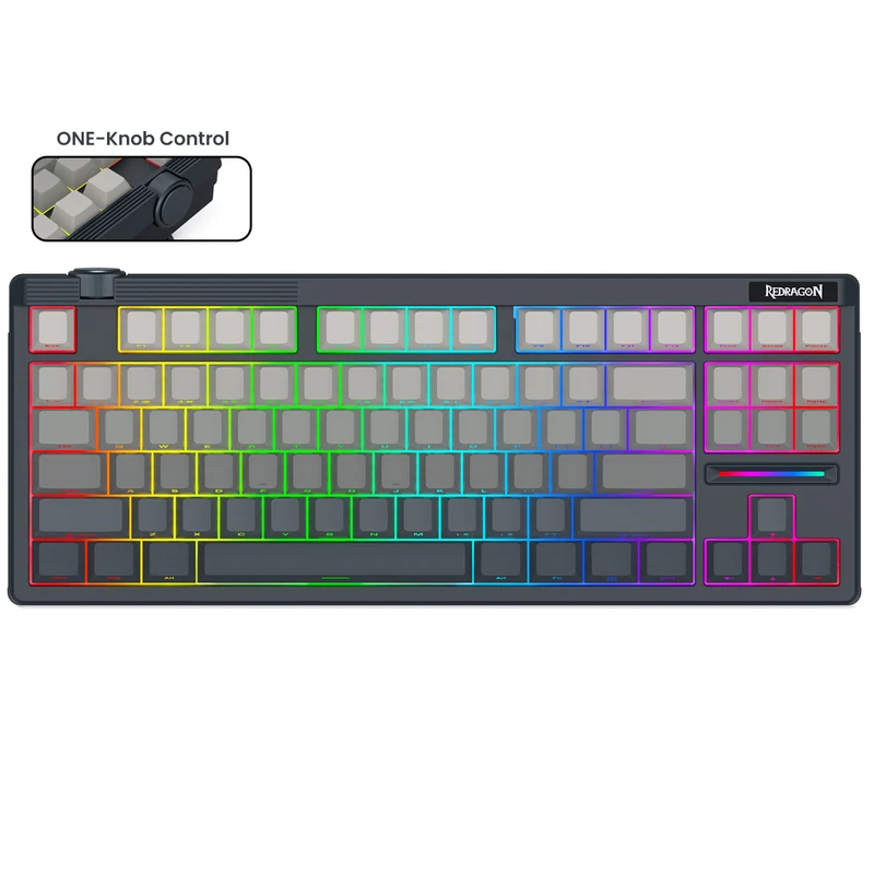 Redragon OTIIM PRO 3-Modes Connectivity 87 Keys Gasket Mechanical Keyboard (K729SP-RGB-PRO)