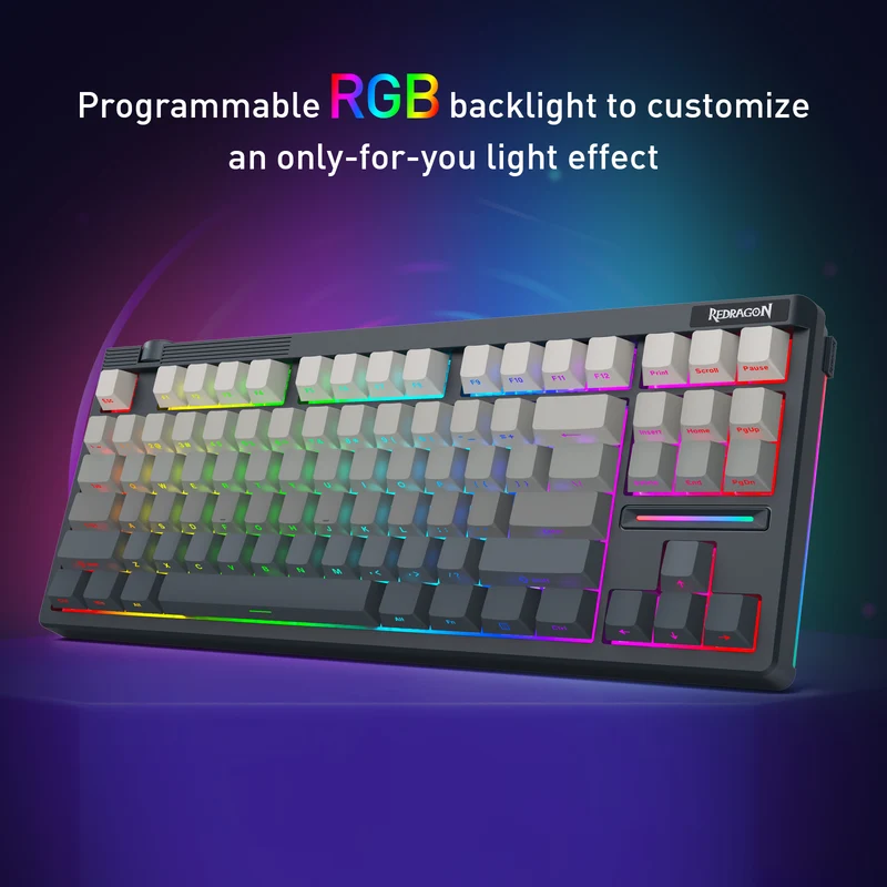 Redragon OTIIM PRO 3-Modes Connectivity 87 Keys Gasket Mechanical Keyboard (K729SP-RGB-PRO)