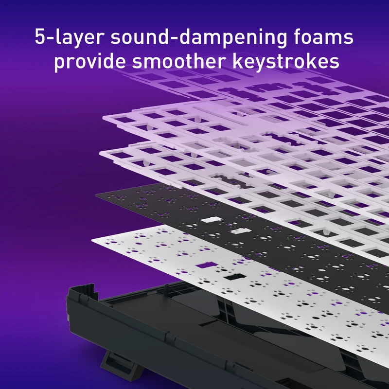 Redragon OTIIM PRO 3-Modes Connectivity 87 Keys Gasket Mechanical Keyboard (K729SP-RGB-PRO)