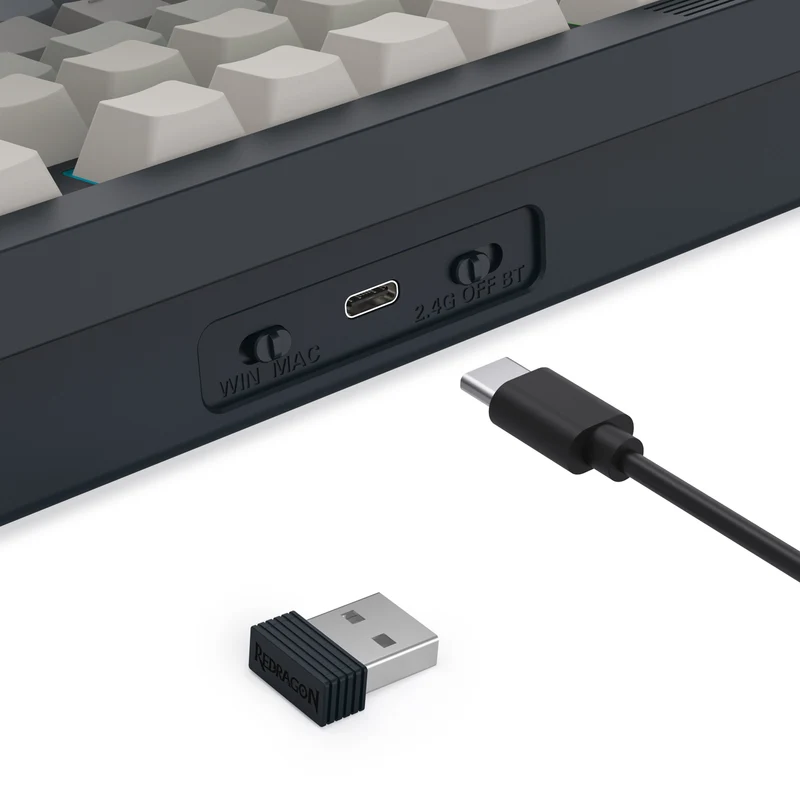 Redragon OTIIM PRO 3-Modes Connectivity 87 Keys Gasket Mechanical Keyboard (K729SP-RGB-PRO)