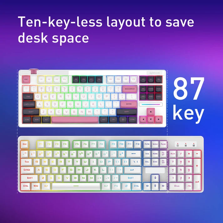 Redragon OTIIM Wired 87 Keys Gasket Mechanical Keyboard (K729WBP-RGB)