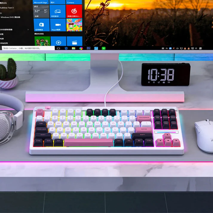 Redragon OTIIM Wired 87 Keys Gasket Mechanical Keyboard (K729WBP-RGB)