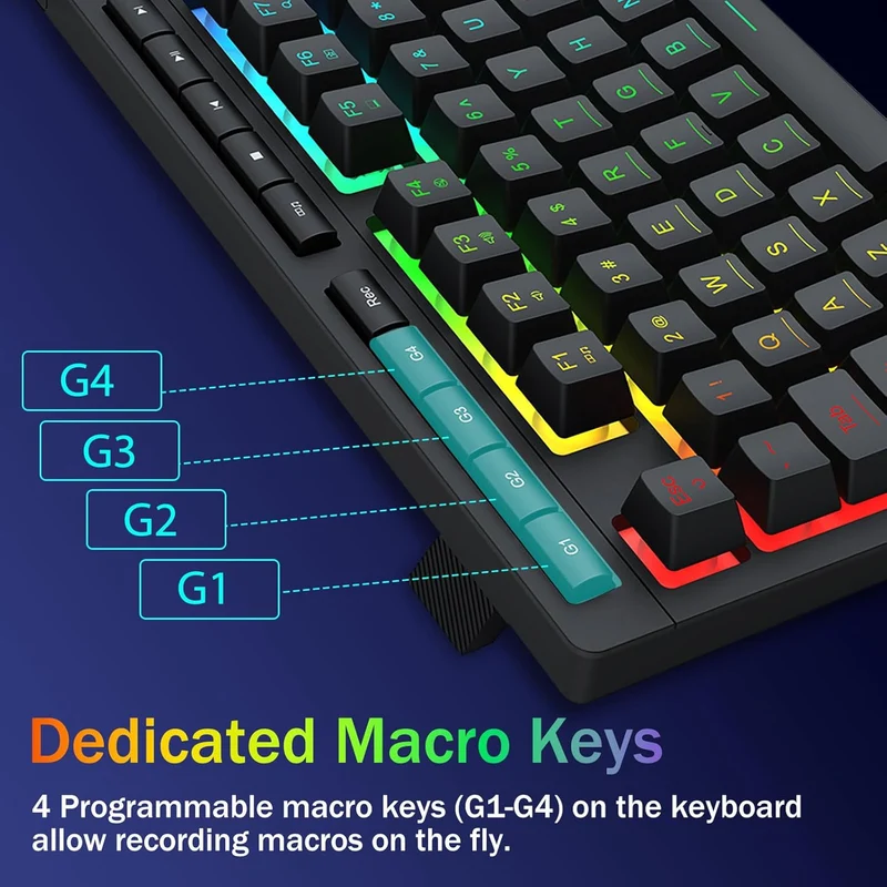 Redragon Crescent K524-RGB 75% Wired Gaming Keyboard With Macro Keys
