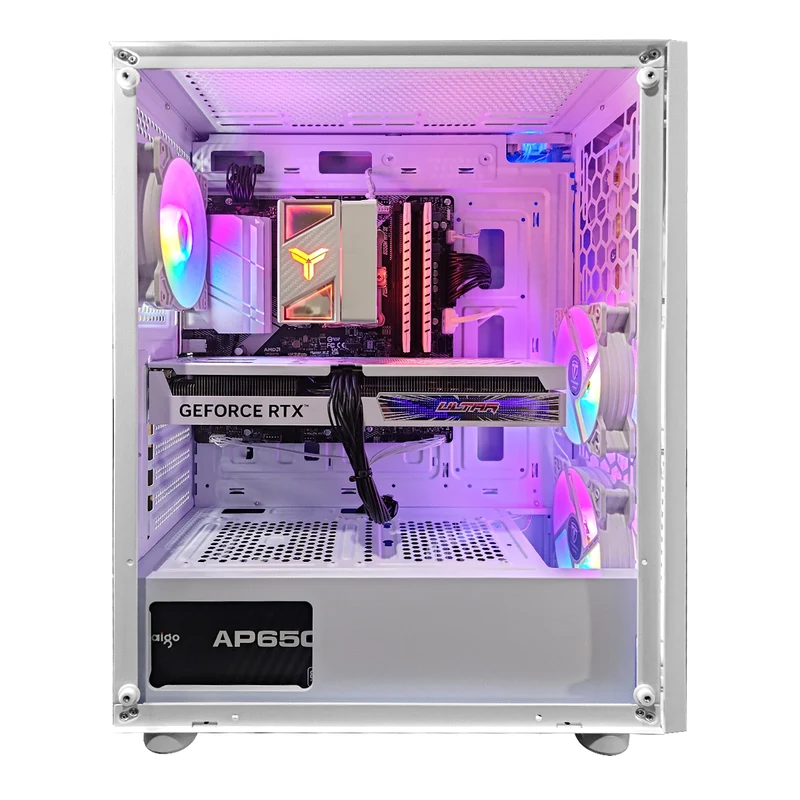 Alpha Vesta White Desktop Gaming PC | AMD Ryzen 5 5600 | 16GB RAM | 512GB SSD | with WiFi + Bluetooth | GeForce RTX 4060 OC | Windows 11 Pro