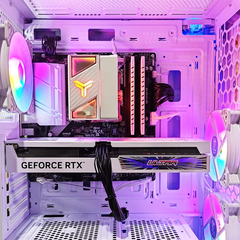Alpha Vesta White Desktop Gaming PC | AMD Ryzen 5 5600 | 16GB RAM | 512GB SSD | with WiFi + Bluetooth | GeForce RTX 4060 OC | Windows 11 Pro