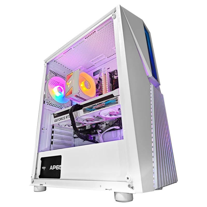Alpha Vesta White Desktop Gaming PC | AMD Ryzen 5 5600 | 16GB RAM | 512GB SSD | with WiFi + Bluetooth | GeForce RTX 4060 OC | Windows 11 Pro