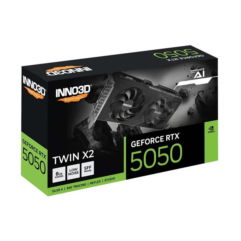 INNO3D GeForce RTX 5050 TWIN X2 8GB GDDR6 Graphics Card (N50502-08D6-174071N)
